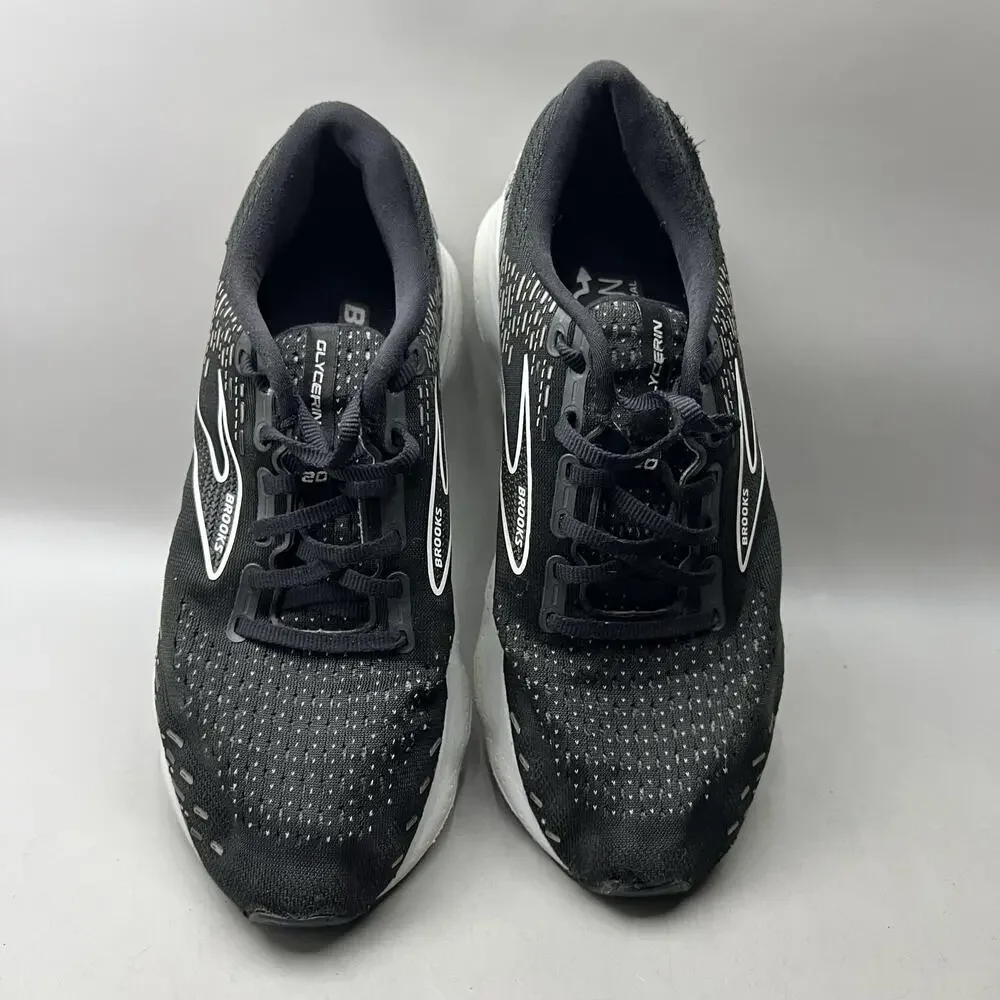 Brooks Glycerin 20 Running Shoes Women Size 9.5 D Black Mesh Comfort Sneakers